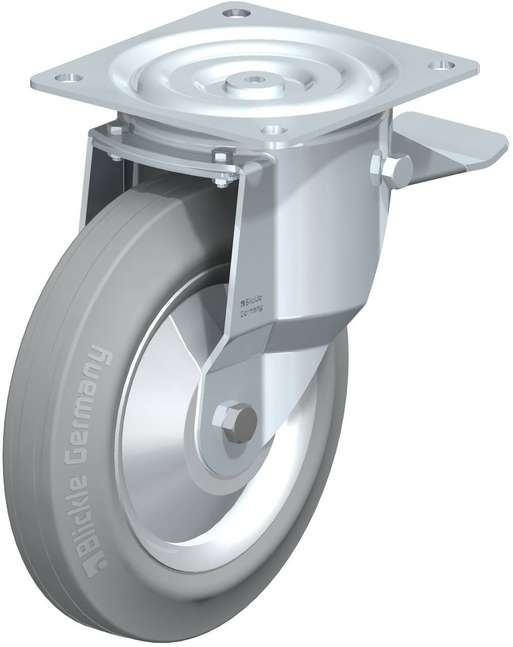 Blickle 849827 L-V 252R-ST-SG-FA Lenkrolle mit Feststeller Rad-Durchmesser: 250mm Tragfähigkeit (max.): 295kg 1St.