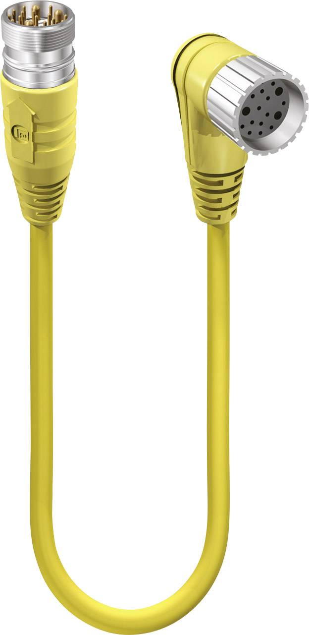 Lumberg Automation 16917 Sensor-/Aktor-Anschlussleitung M23 Stecker, gewinkelt, Kupplung, gerade 12.00m Polzahl Sensoren: 19 1St.