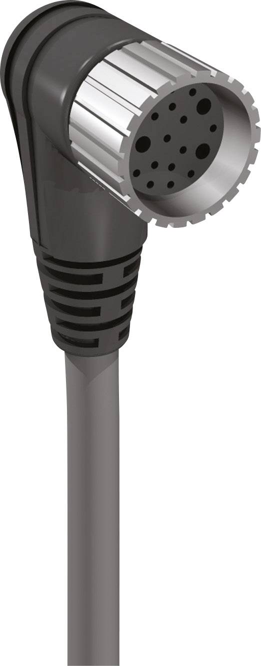 Lumberg Automation 23822 Sensor-/Aktor-Steckverbinder, konfektioniert M23 Kupplung, gewinkelt 2.00m Polzahl Sensoren: 19 1St.