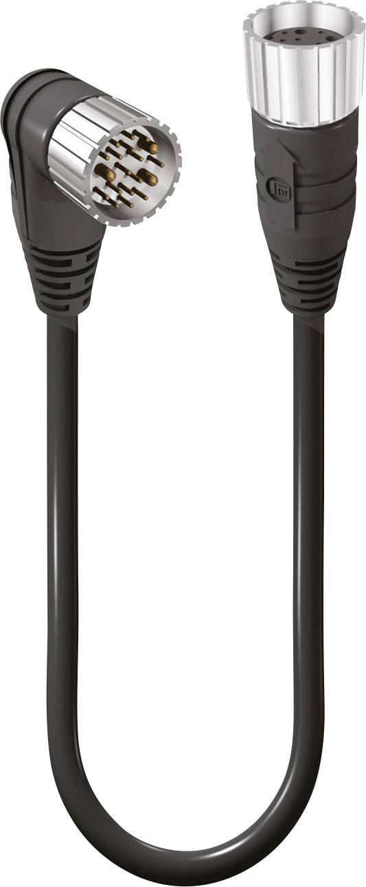 Lumberg Automation 5627 Sensor-/Aktor-Anschlussleitung M23 Stecker, gewinkelt, Kupplung, gerade 3.00m Polzahl Sensoren: 19 1St.