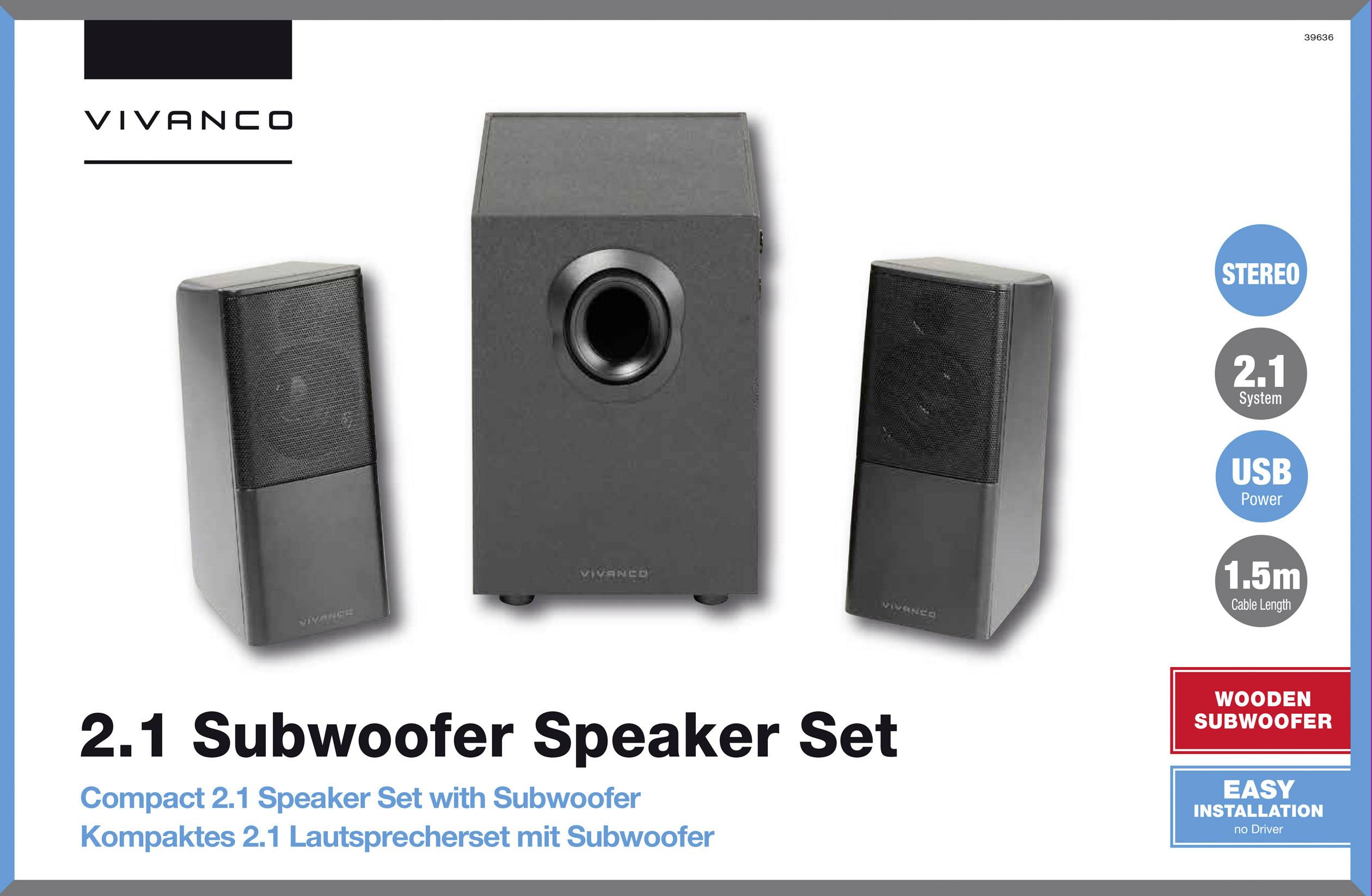 Vivanco IT-SPB 2.1 Regallautsprecher Schwarz 10 W