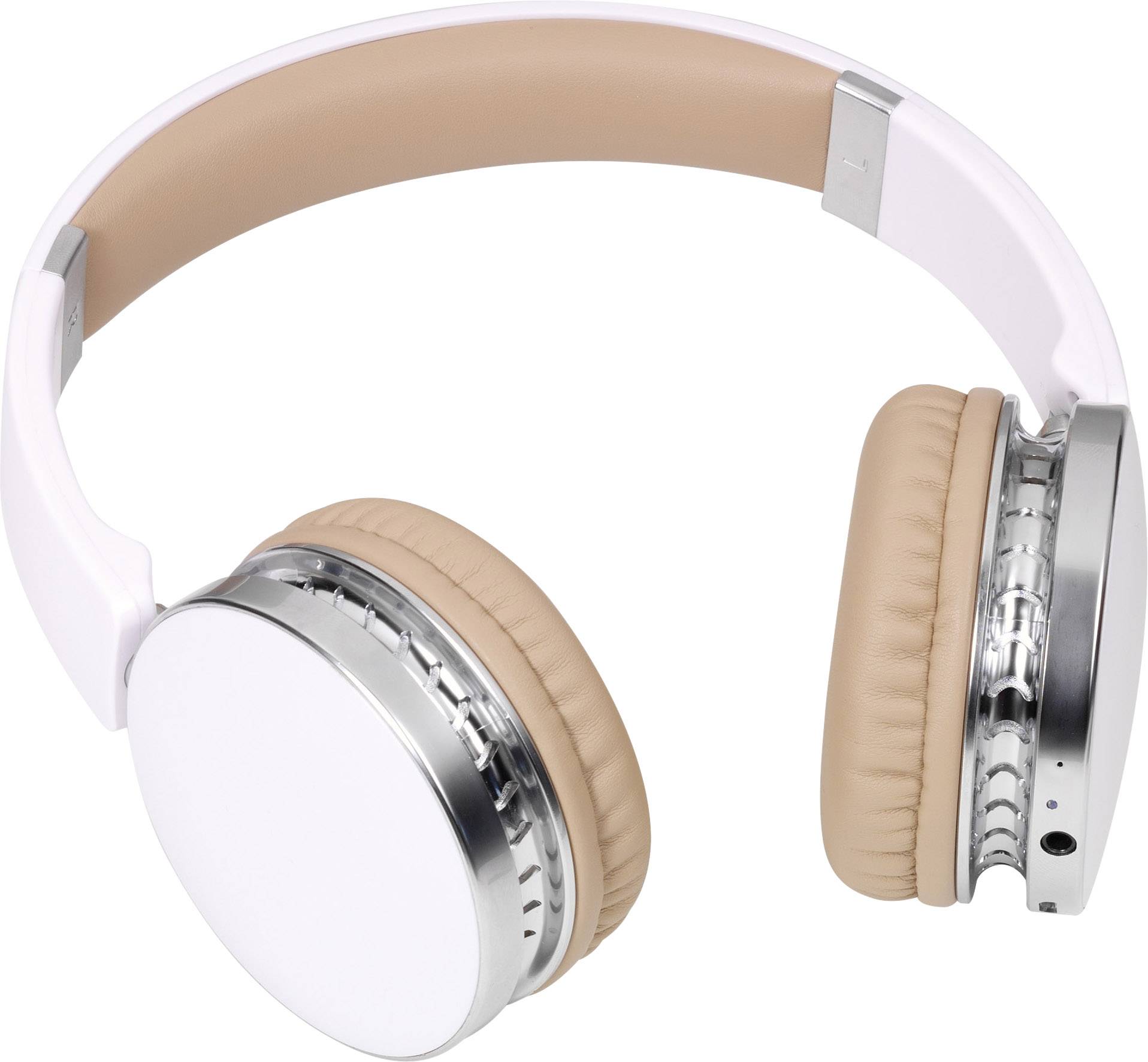 Vivanco NEOS AIR WHITE On Ear Kopfhörer Bluetooth® Weiß Faltbar, Headset, Ohrbügel, Lautstärkeregelung