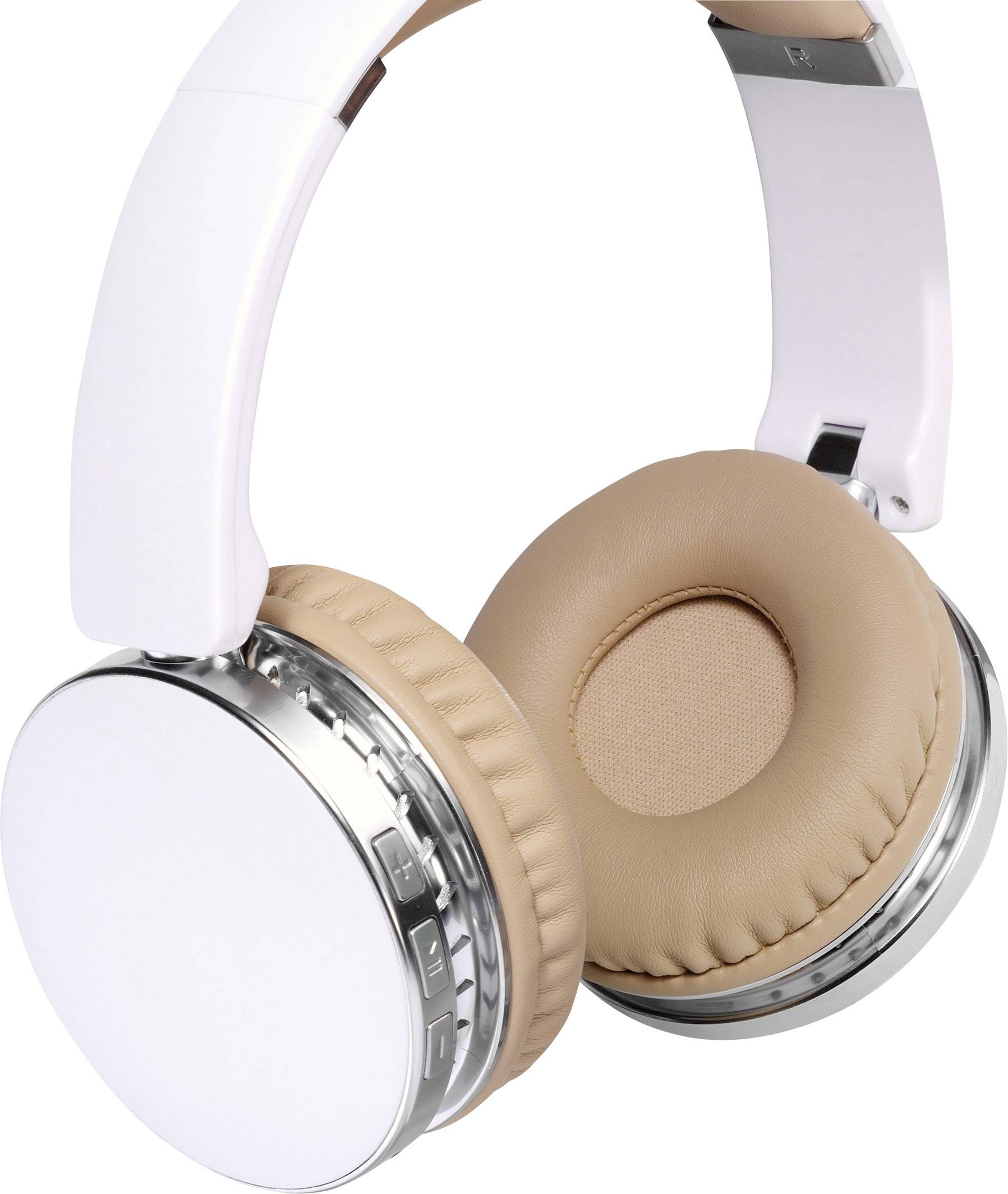 Vivanco NEOS AIR WHITE On Ear Kopfhörer Bluetooth® Weiß Faltbar, Headset, Ohrbügel, Lautstärkeregelung