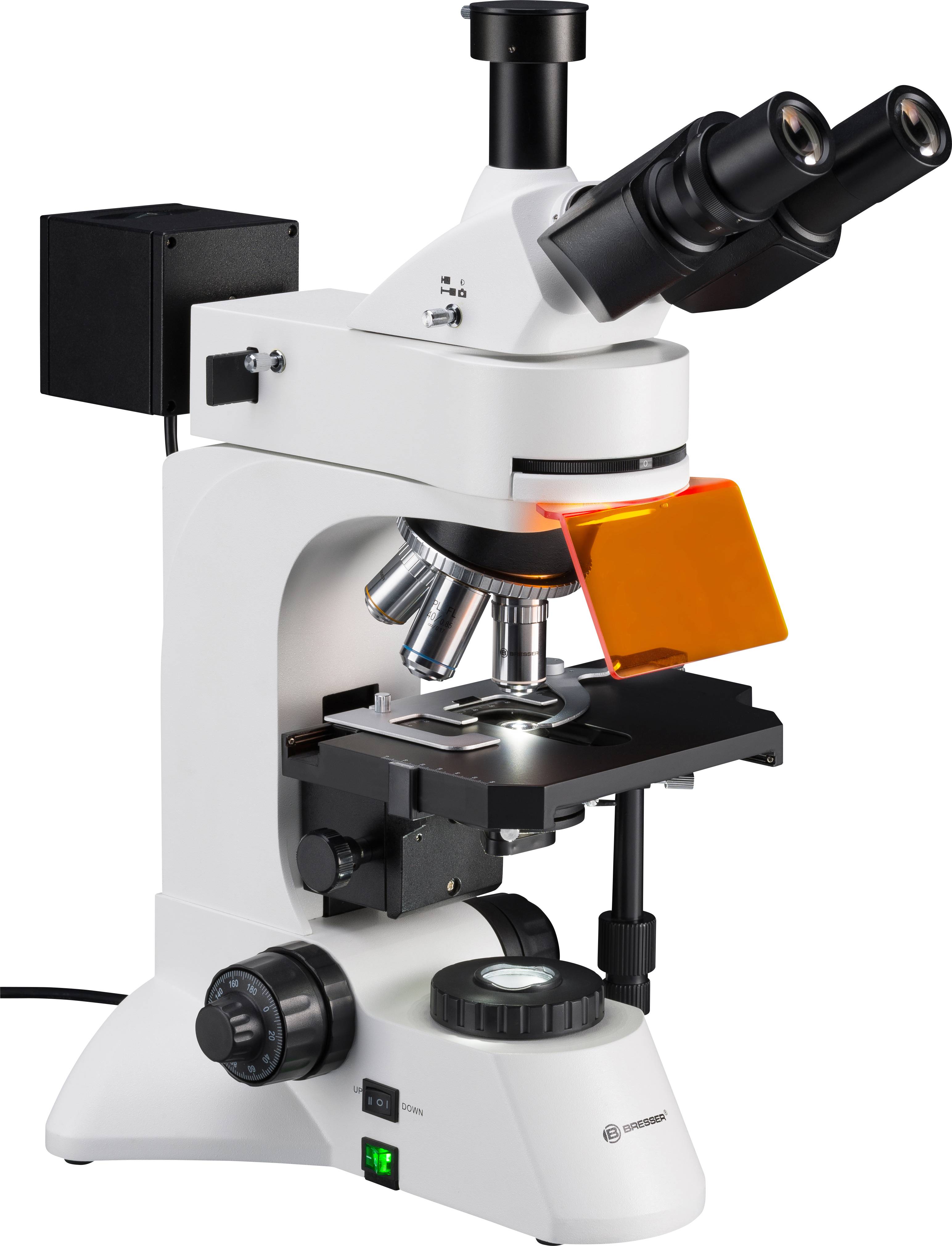 Bresser Optik 5770500 Science ADL 601 F LED Durchlichtmikroskop Trinokular 1000 x Durchlicht, Auflicht