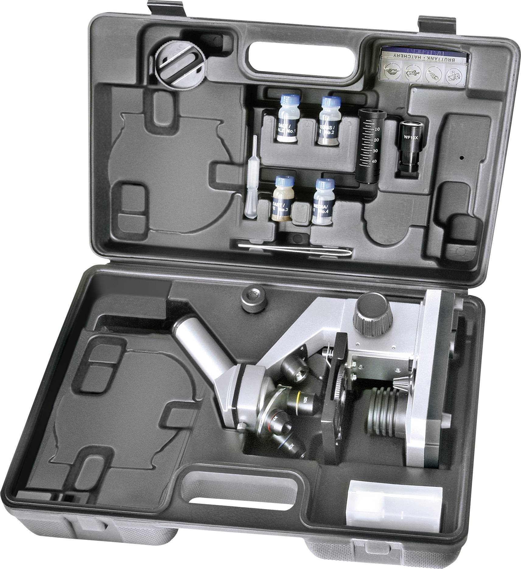 Bresser Optik 8855002 BIOLUX CA Set 40x-1024x Kinder-Mikroskop Monokular 1024 x Auflicht, Durchlicht