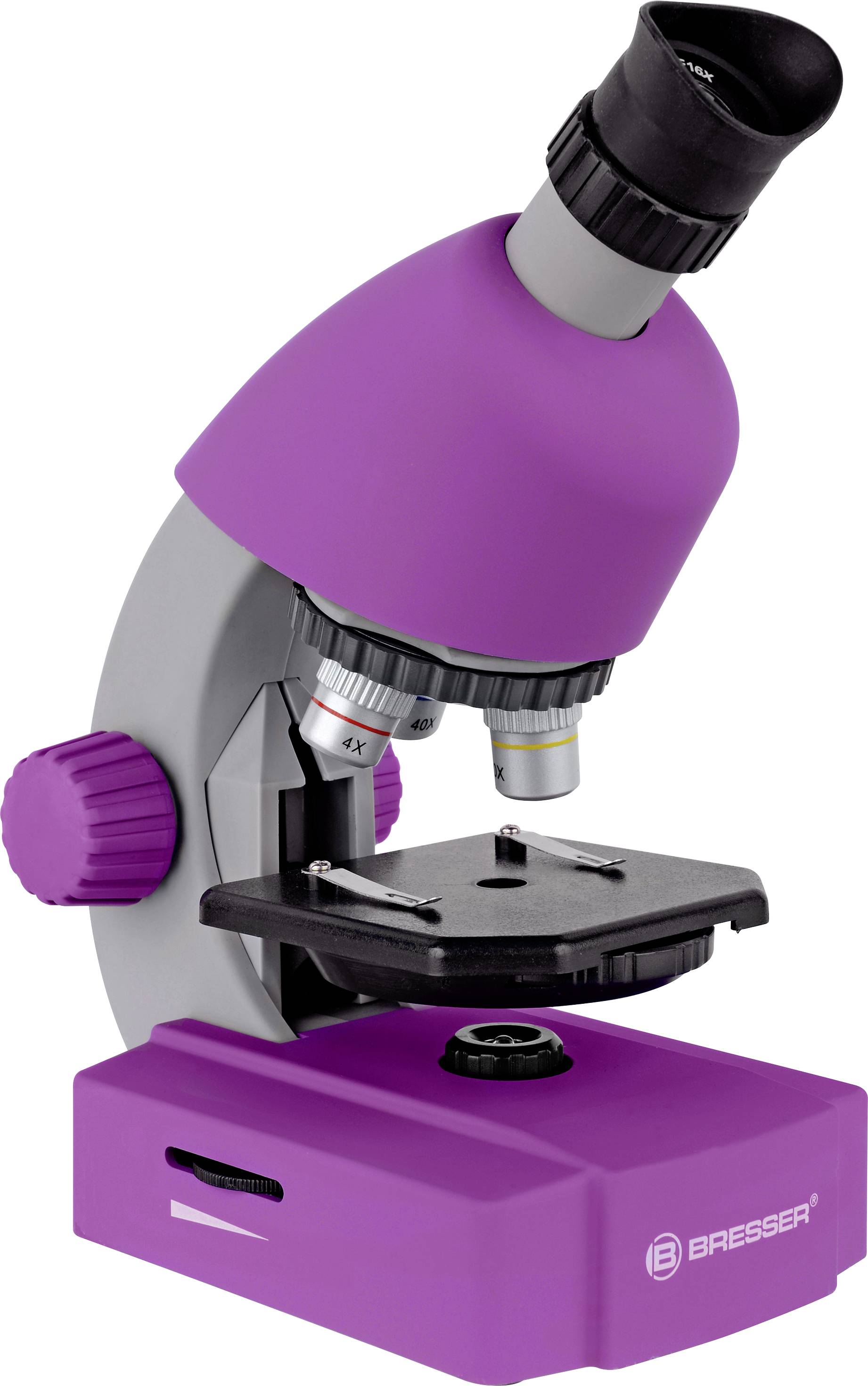 Bresser Optik 8851300GSF000 violet Kinder-Mikroskop Monokular 640 x Durchlicht