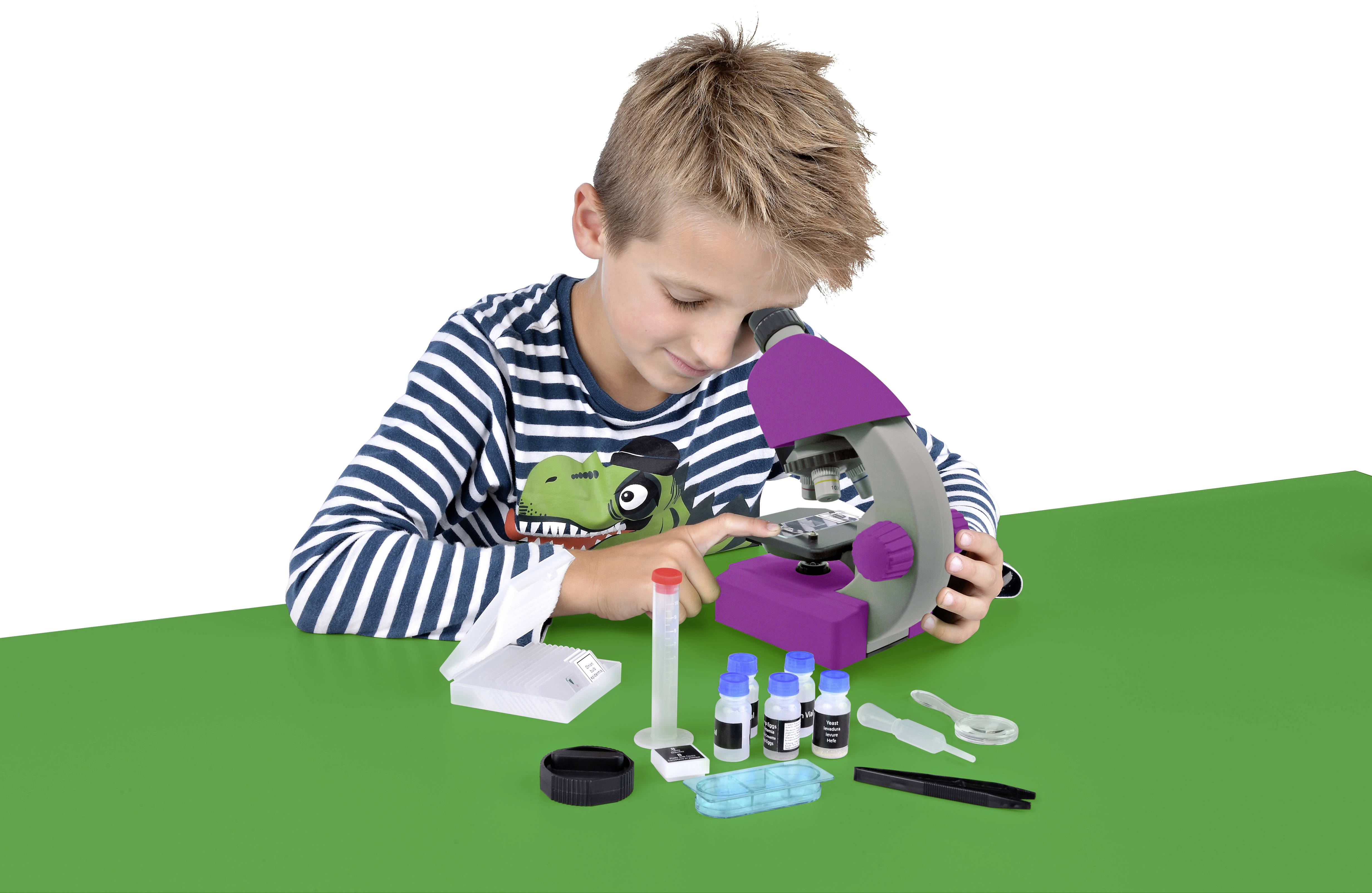 Bresser Optik 8851300GSF000 violet Kinder-Mikroskop Monokular 640 x Durchlicht