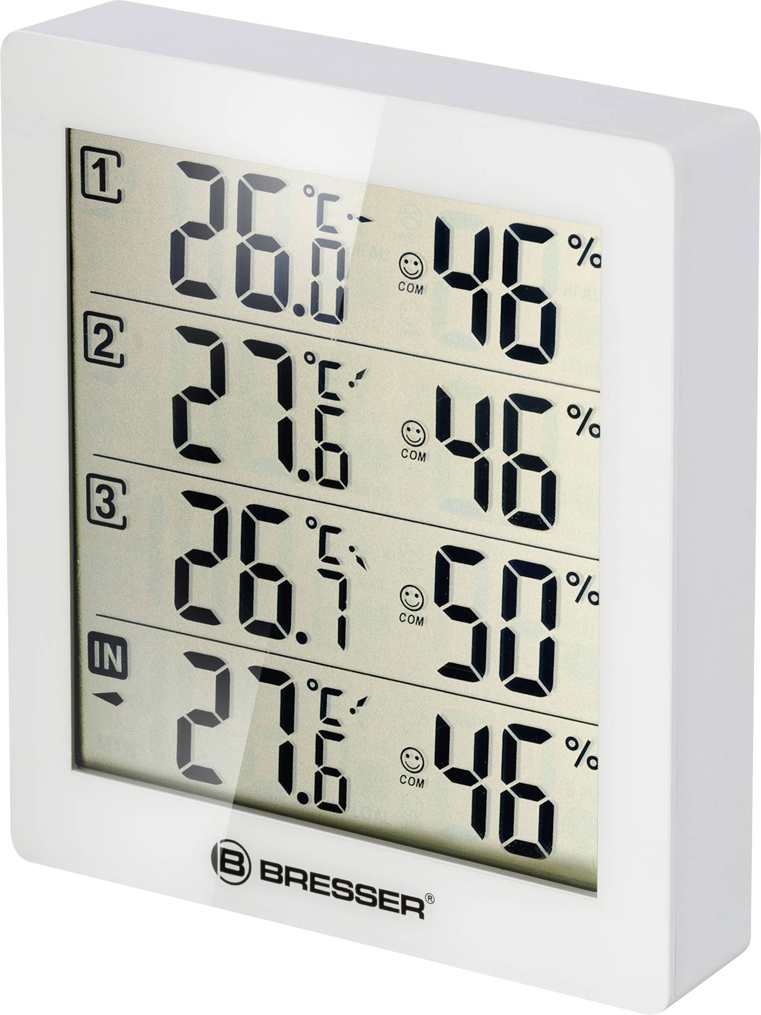 Bresser Optik Quadro Thermo-/Hygrometer Weiß