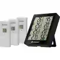 Bresser Optik Quadro Thermo-/Hygrometer Schwarz 7000020CM3000 Bresser Optik Quadro Thermo-/Hygrometer Schwarz 7000020CM3000