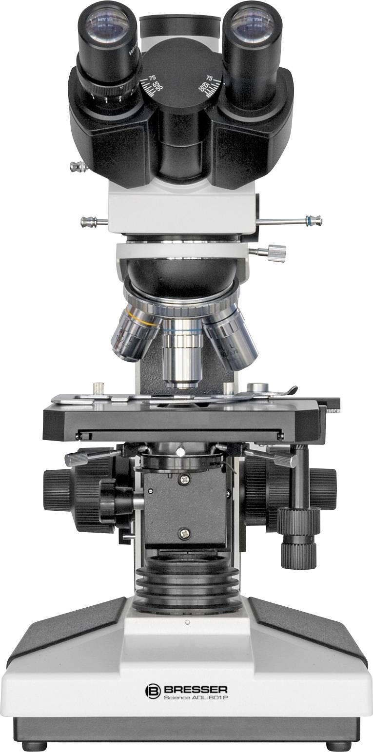 Bresser Optik 5770200 ADL 601 P Durchlichtmikroskop Trinokular 600 x Auflicht, Durchlicht