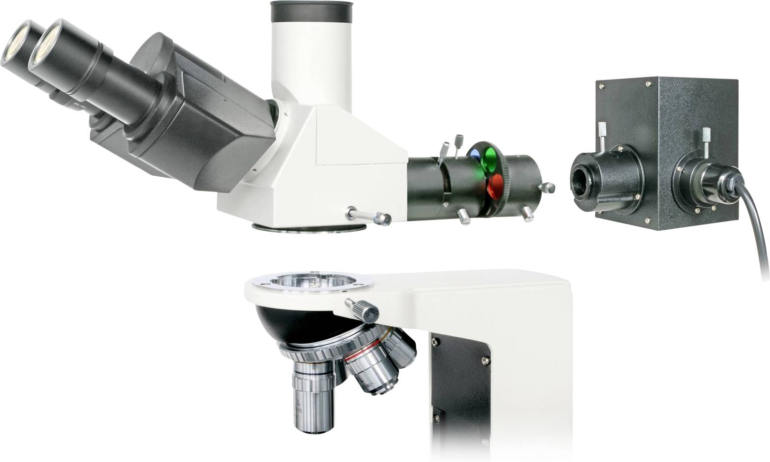 Bresser Optik 5770200 ADL 601 P Durchlichtmikroskop Trinokular 600 x Auflicht, Durchlicht