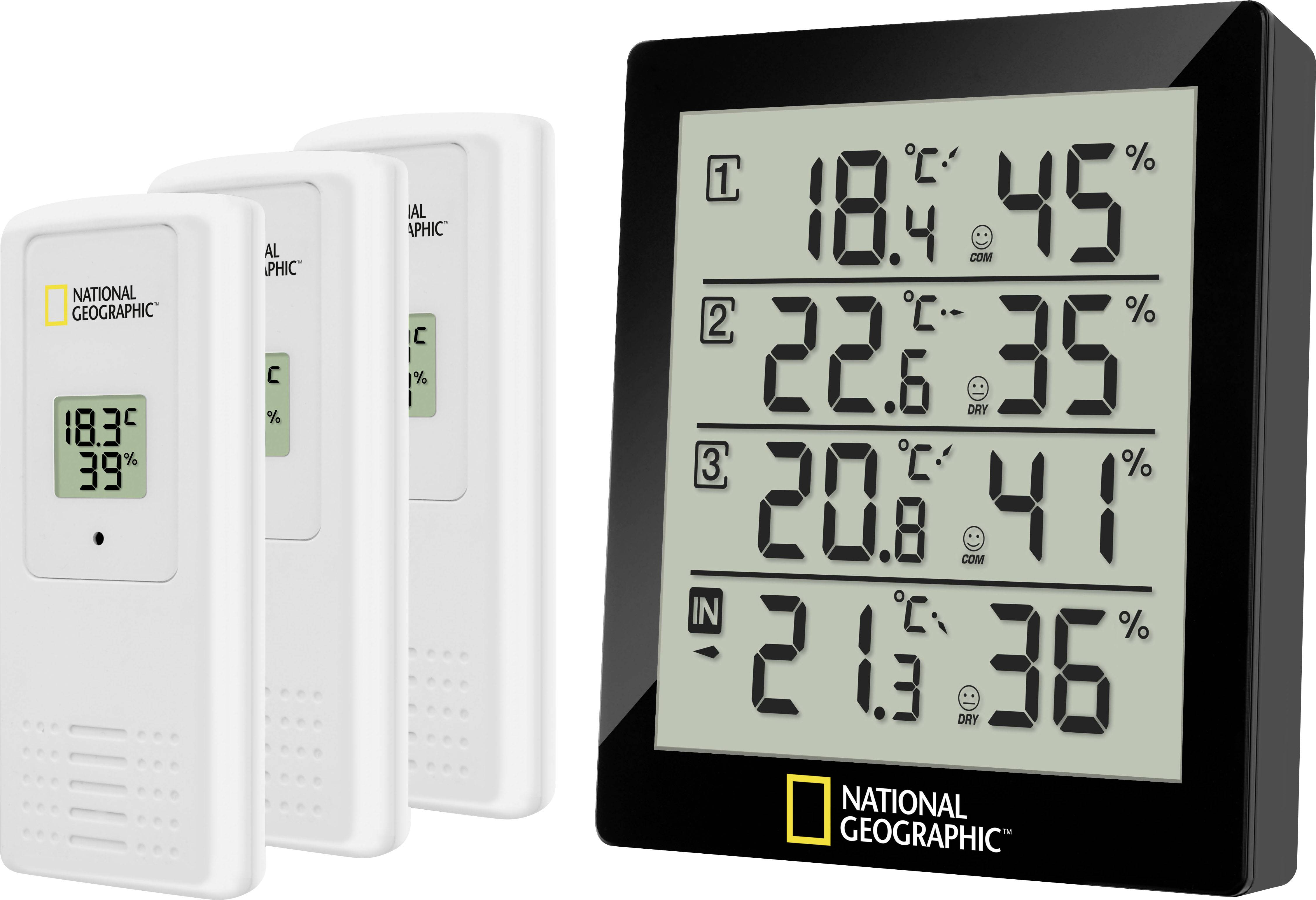 National Geographic Thermo-/Hygrometer Schwarz