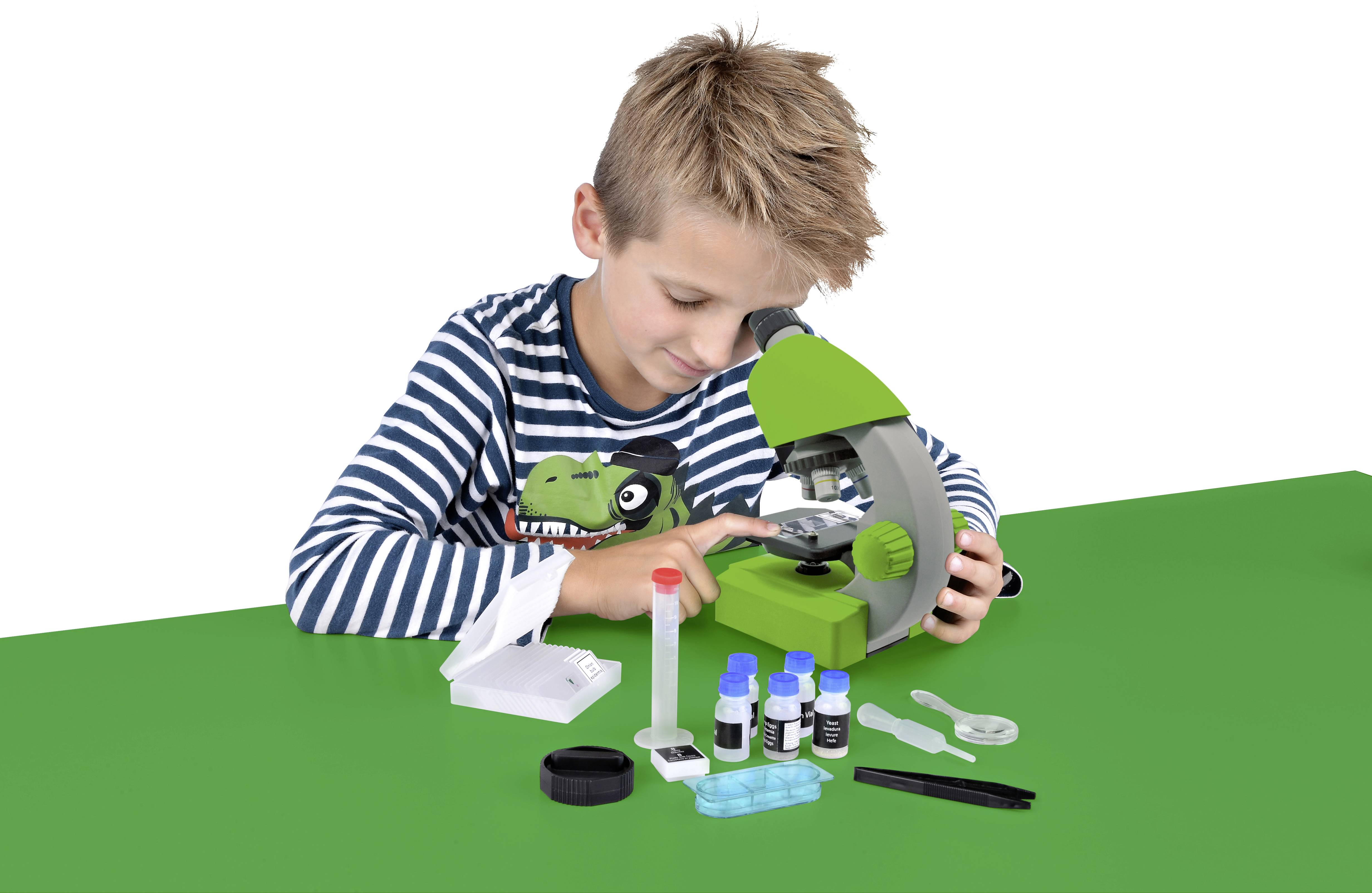 Bresser Optik 8851300B4K000 grün Kinder-Mikroskop Monokular 640 x Durchlicht