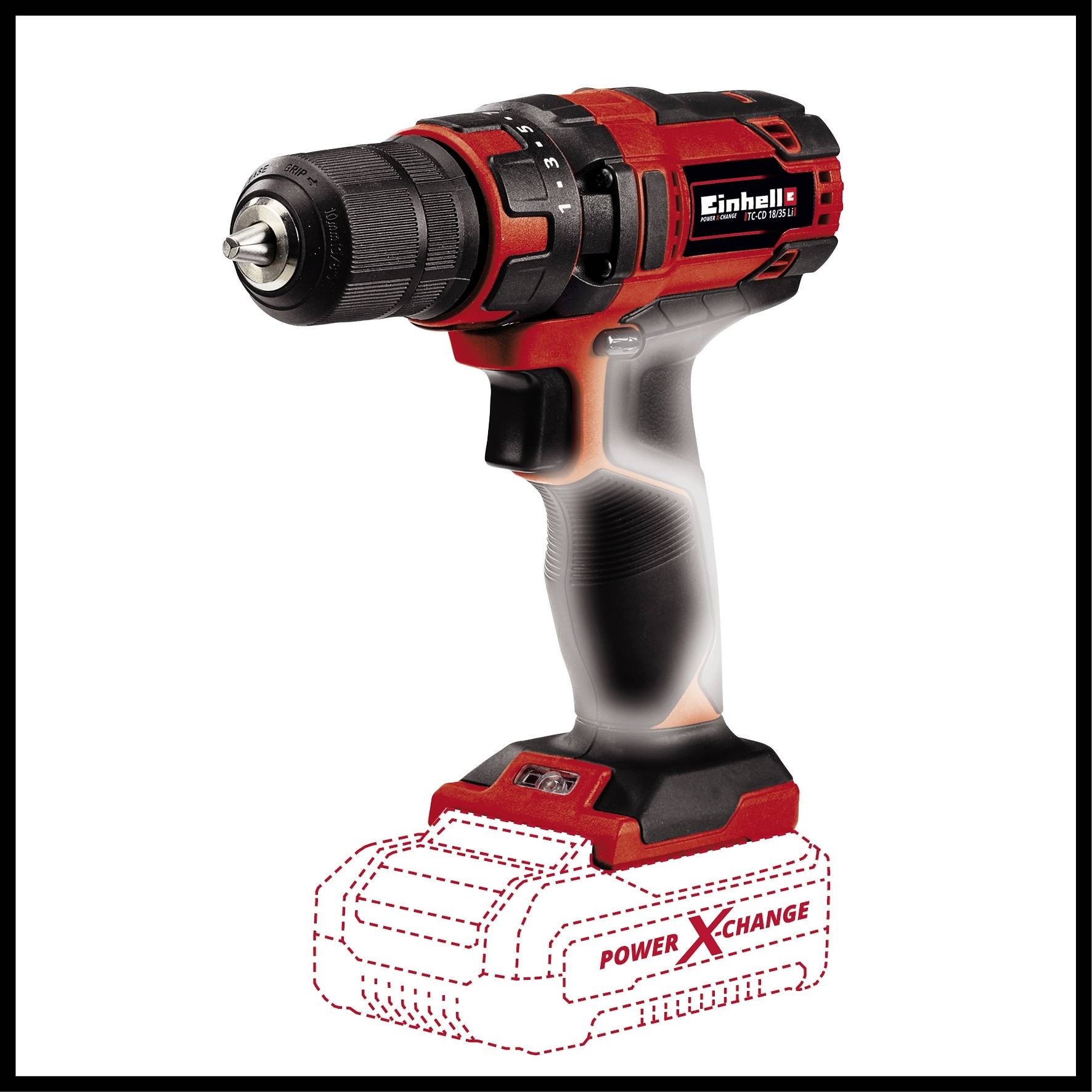 Einhell Power X-Change TC-CD 18/35 Li - Solo 4513927 Akku-Bohrschrauber Li-Ion ohne Ladegerät, ohne Akku