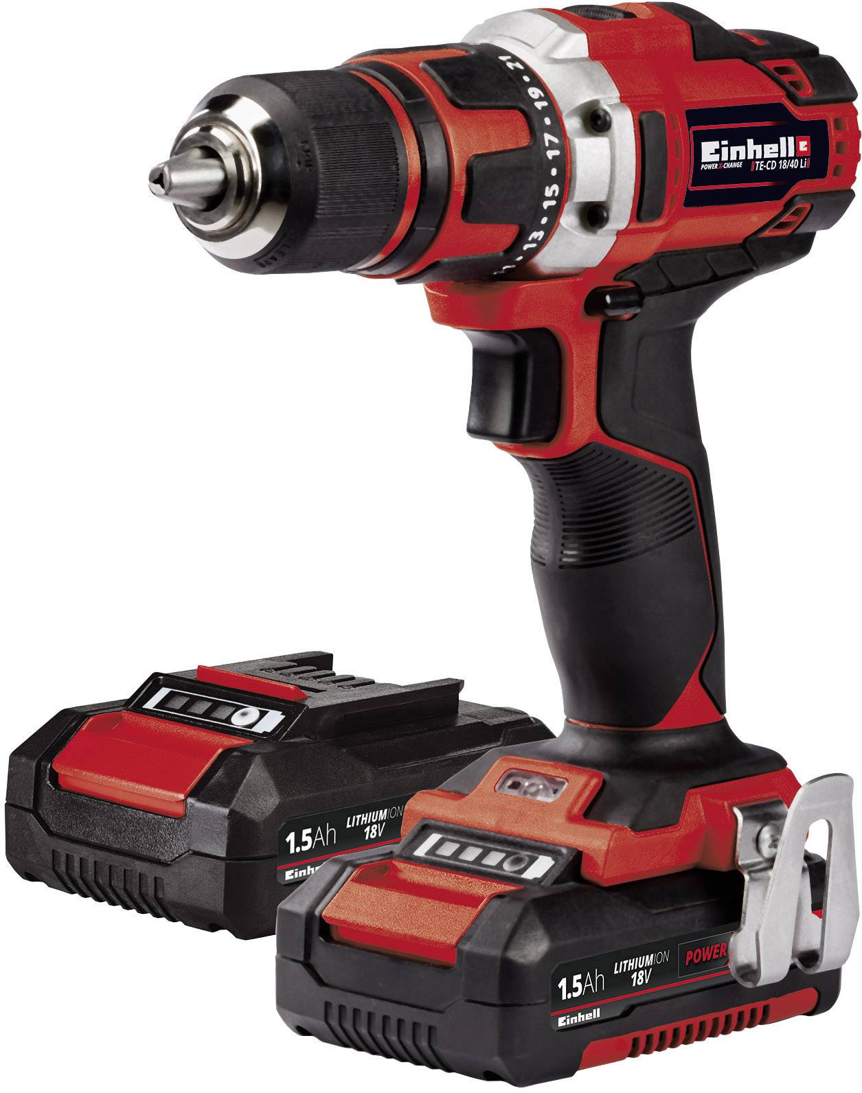 Einhell Power X-Change TE-CD 18/40 Li (2x1,5 Ah) 4513912 Akku-Bohrschrauber 18V 1500 mAh Li-Ion
