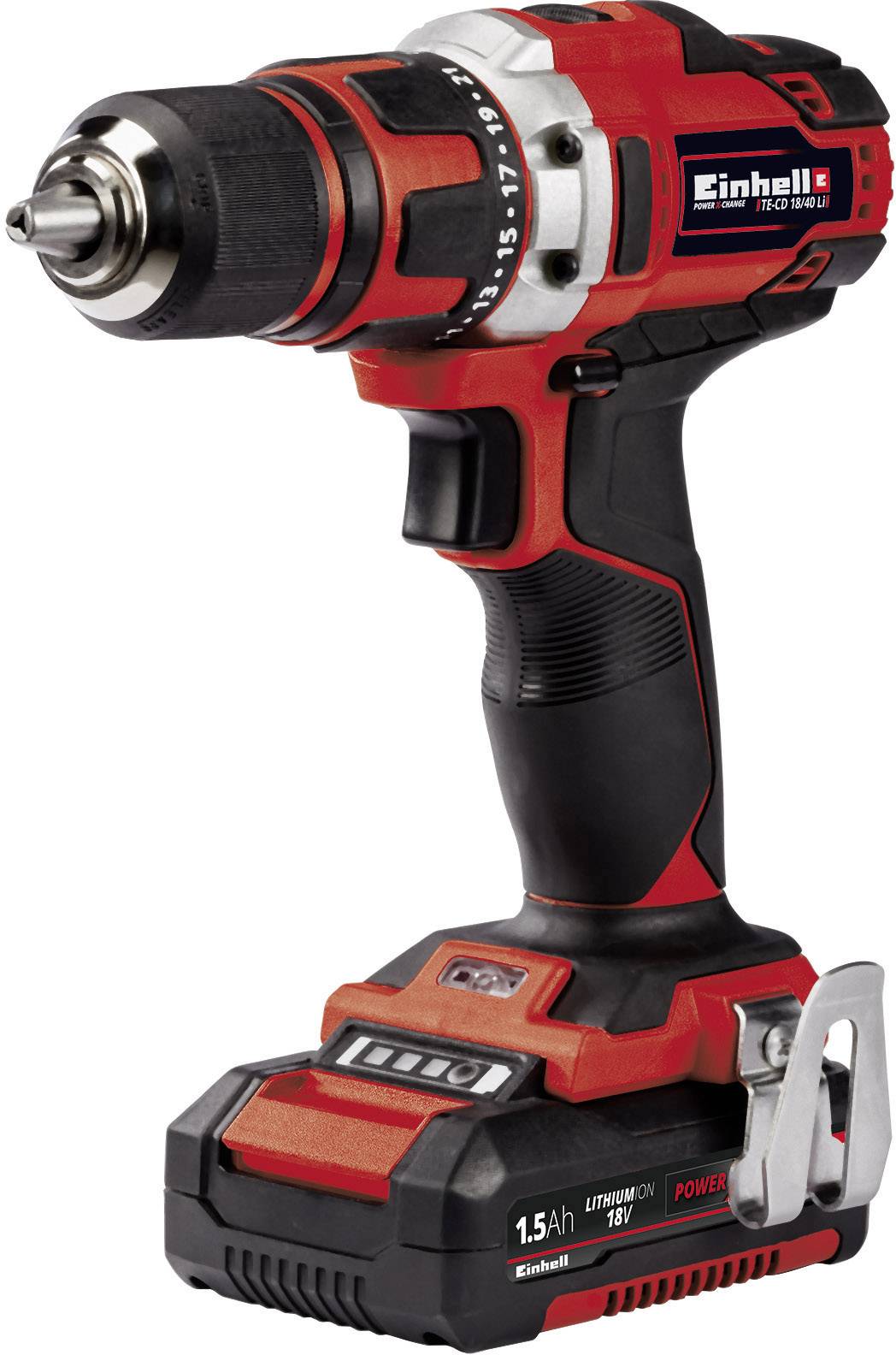 Einhell Power X-Change TE-CD 18/40 Li (2x1,5 Ah) 4513912 Akku-Bohrschrauber 18V 1500 mAh Li-Ion