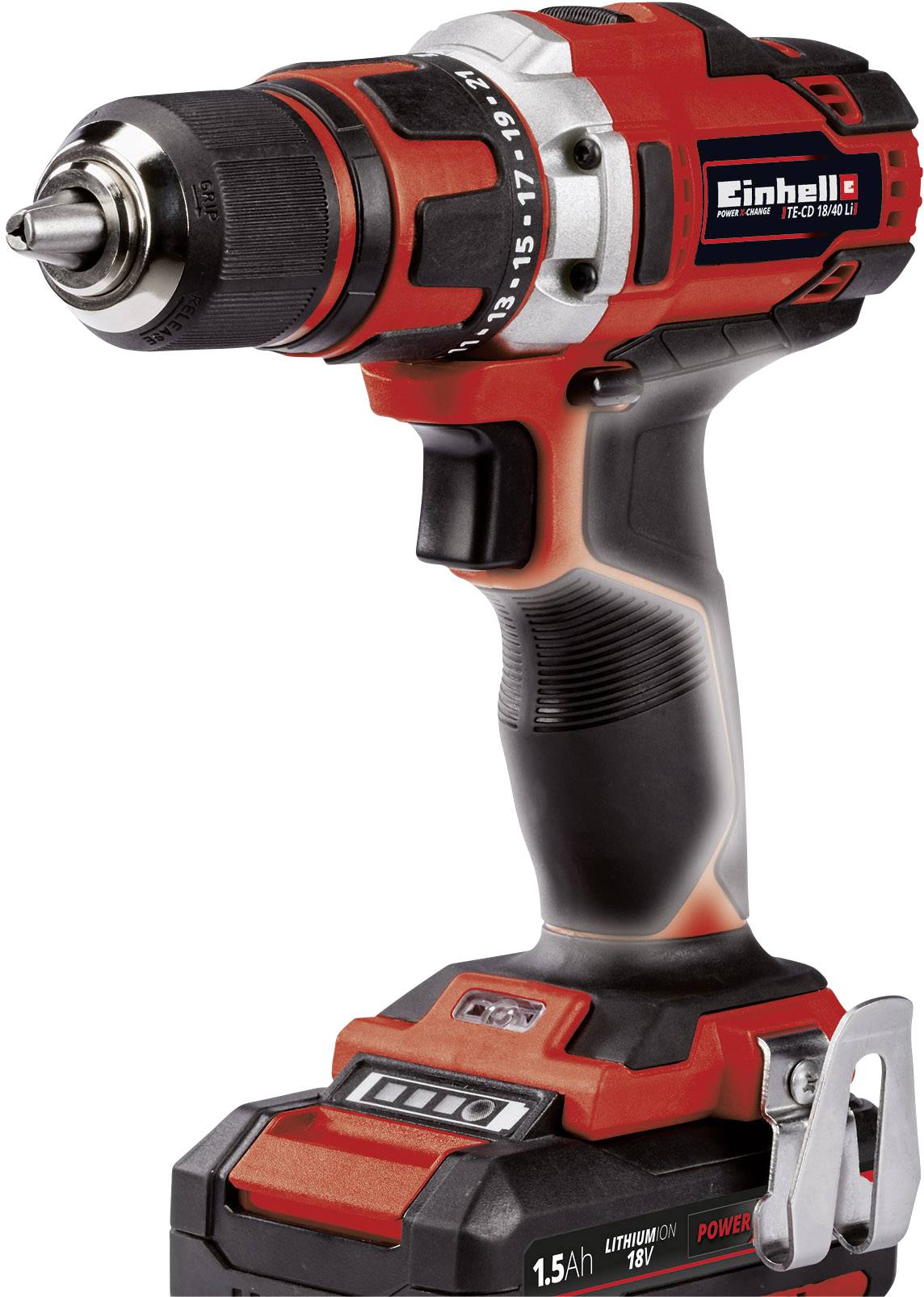 Einhell Power X-Change TE-CD 18/40 Li (2x1,5 Ah) 4513912 Akku-Bohrschrauber 18V 1500 mAh Li-Ion