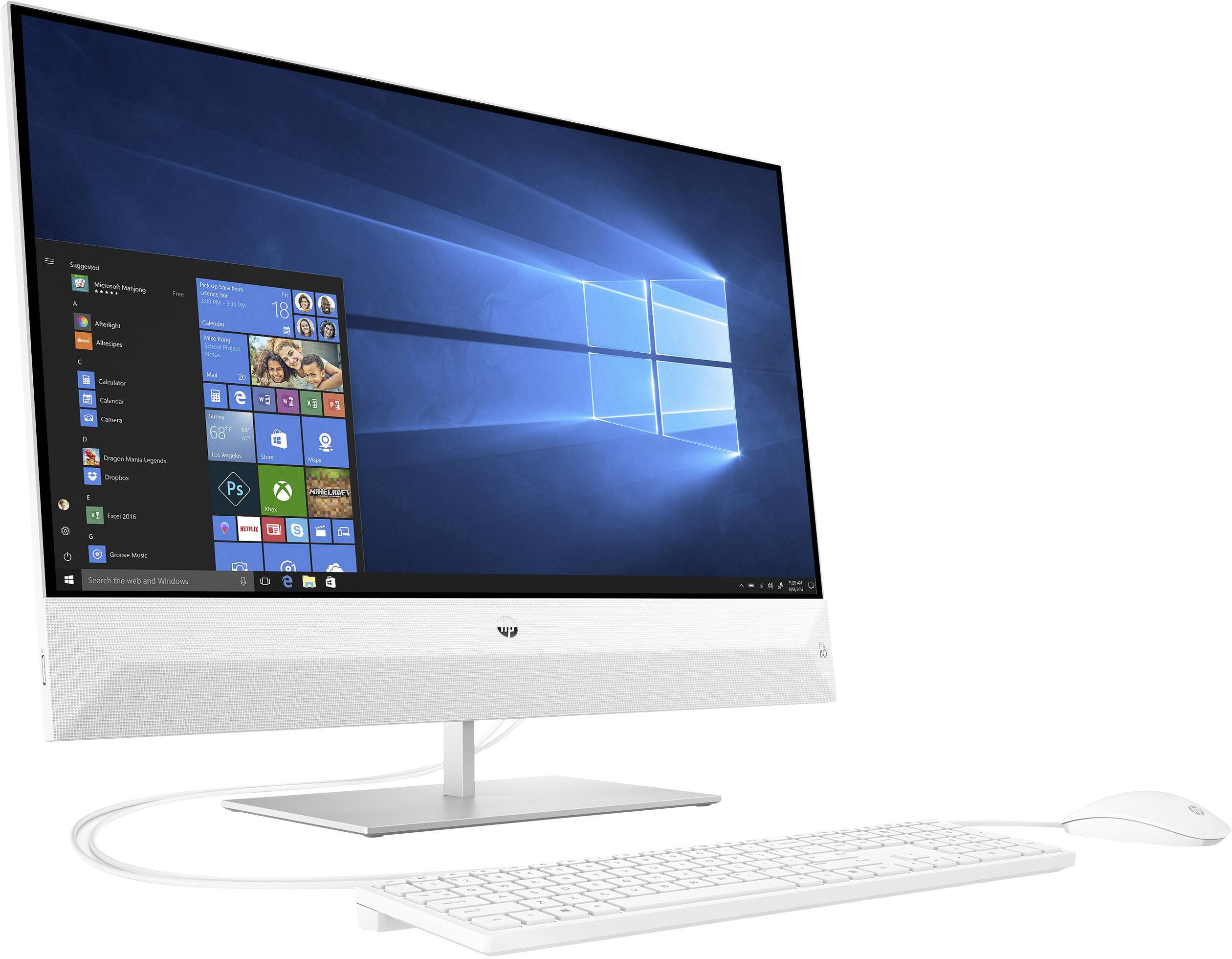 HP 27-xa0014ng 68.6cm (27 Zoll) All-in-One PC Intel Core i3 i3-9100T 8GB 512GB SSD Intel UHD Graphics 630 Windows® 10 Home Weiß