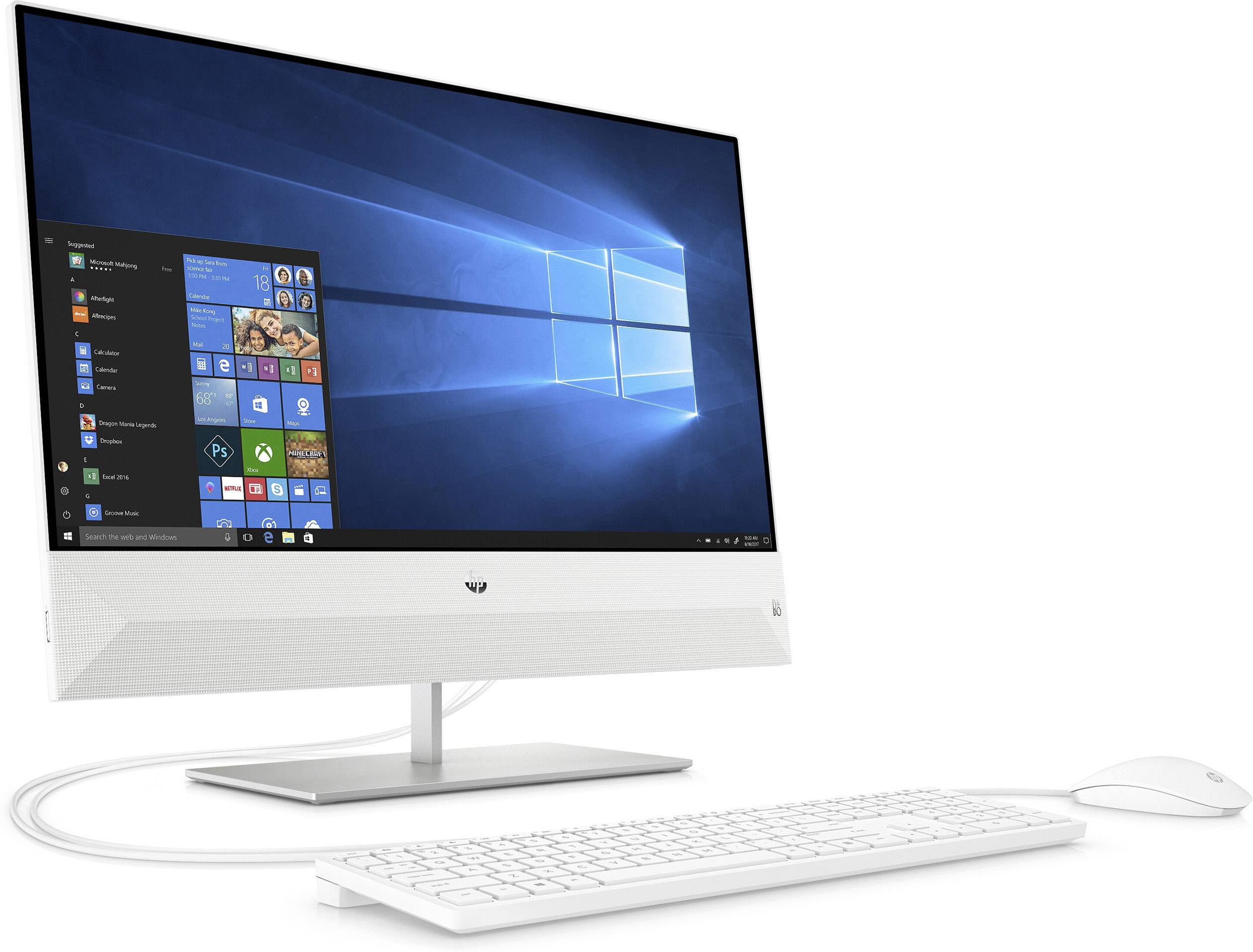 HP 24-xa0033ng 60.5cm (23.8 Zoll) All-in-One PC Intel Core i5 i5-9400T 8GB 512GB SSD Nvidia GeForce MX230 Windows® 10 Home Weiß