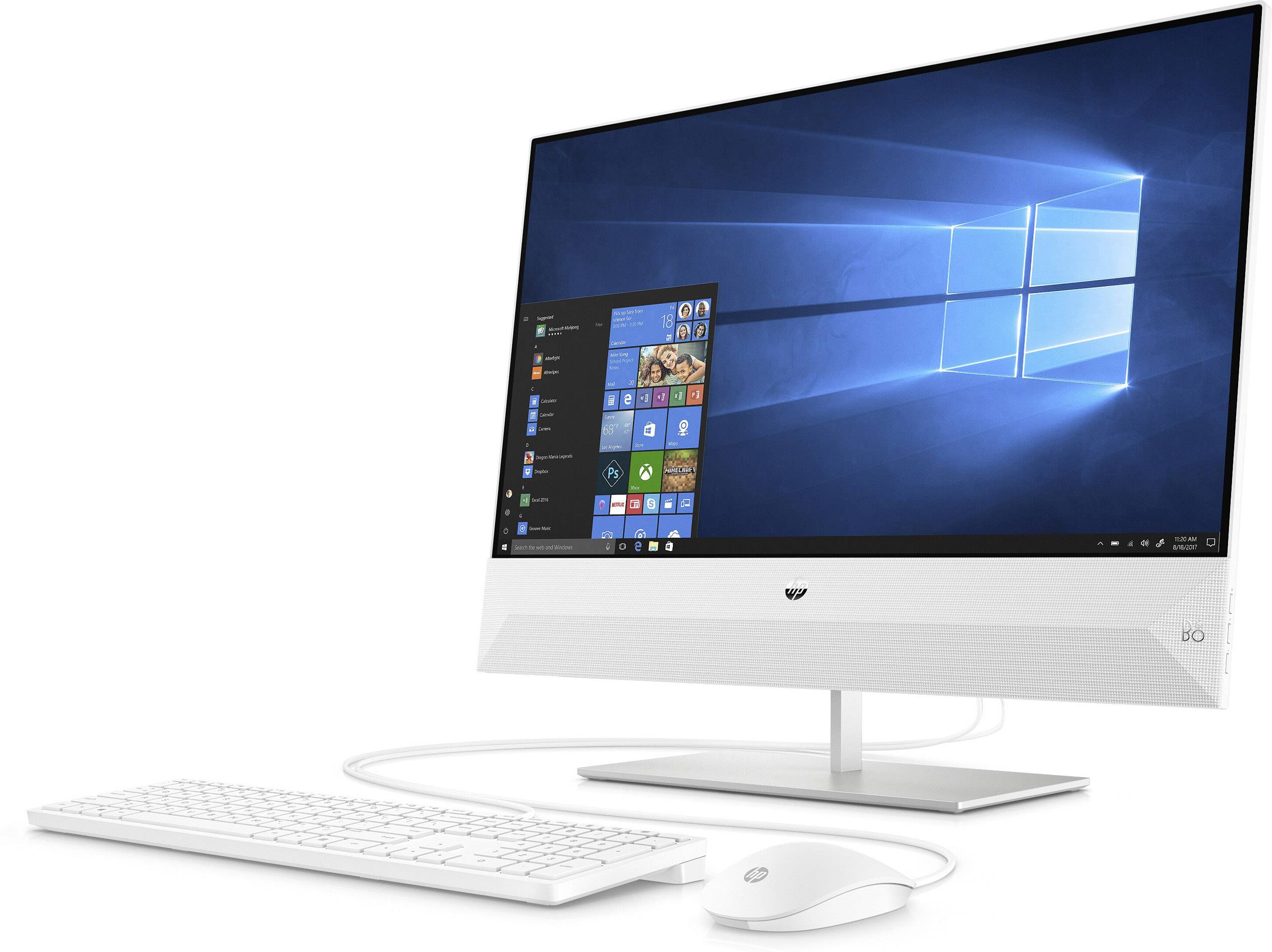 HP 24-xa0033ng 60.5cm (23.8 Zoll) All-in-One PC Intel Core i5 i5-9400T 8GB 512GB SSD Nvidia GeForce MX230 Windows® 10 Home Weiß