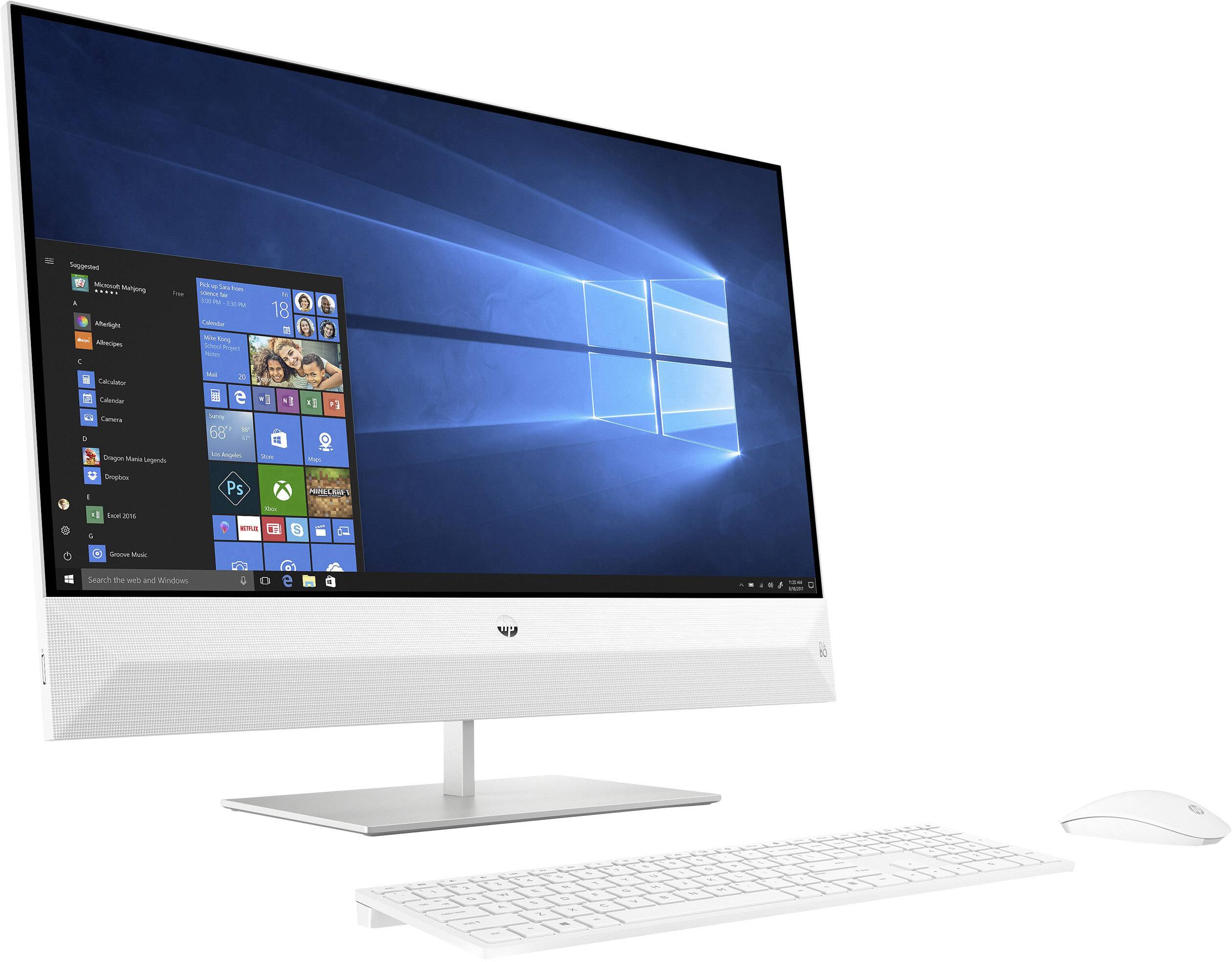 HP 27-xa0015ng 68.6cm (27 Zoll) All-in-One PC Intel Core i5 i5-9400T 8GB 512GB SSD Nvidia GeForce MX230 Windows® 10 Home Weiß