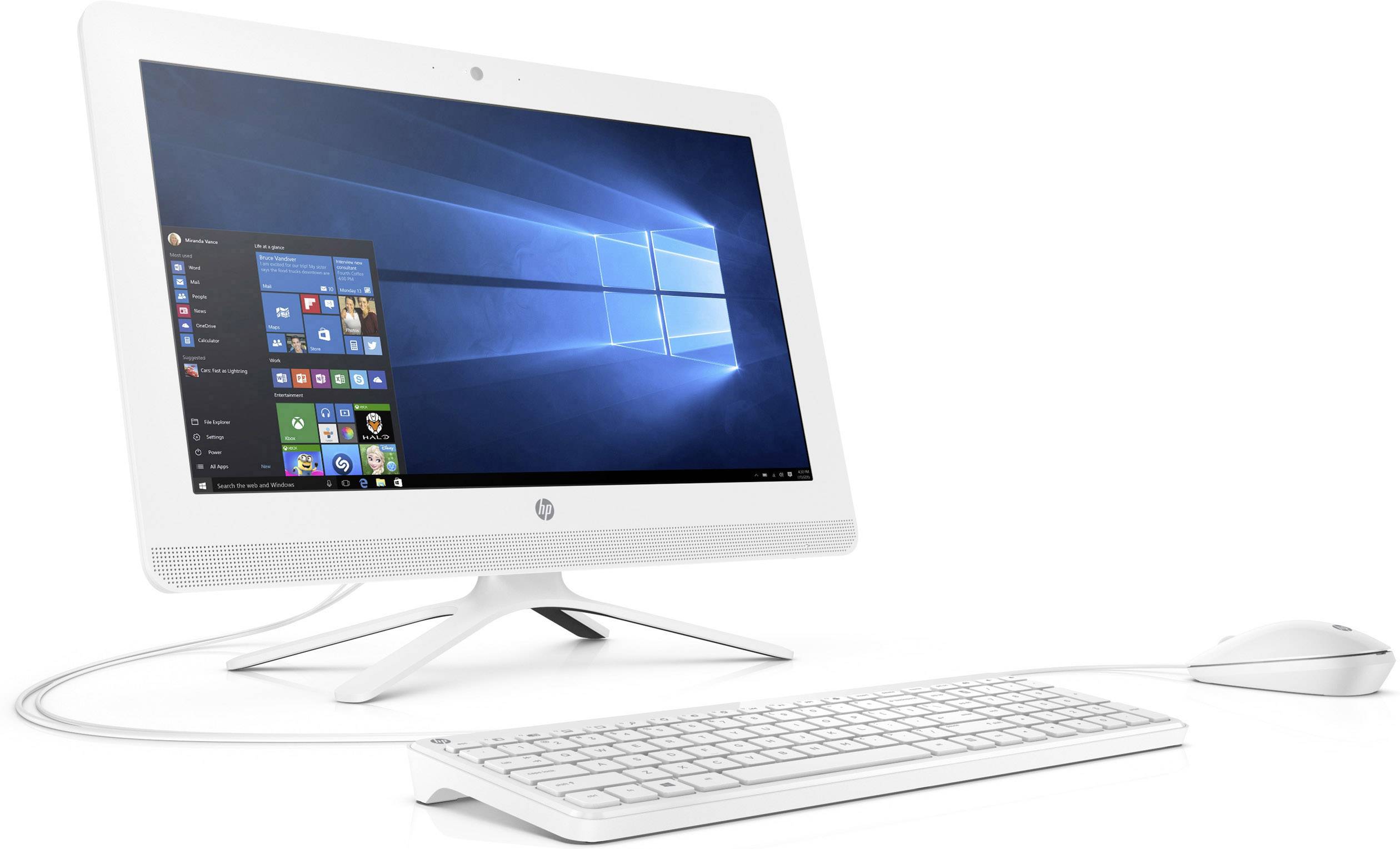 HP 20-c401ng 49.5cm (19.5 Zoll) All-in-One PC Intel® Celeron® J4005 8GB 1024GB Intel UHD Graphics 600 Windows® 10 Home Weiß