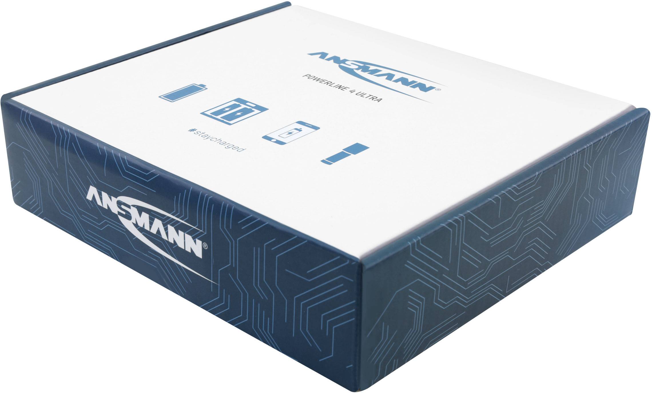 Ansmann Powerline 4 Ultra Rundzellen-Ladegerät NiCd, NiMH, LiIon Micro (AAA), Mignon (AA), Baby (C), Mono (D), 10340, 10350