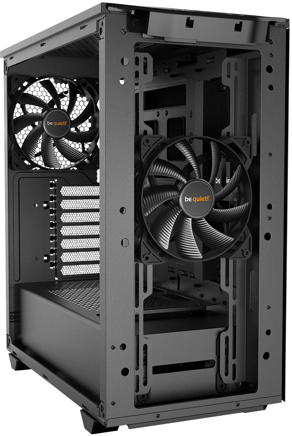 BeQuiet Pure Base 500 Midi-Tower PC-Gehäuse, Gaming-Gehäuse Schwarz 2 vorinstallierte Lüfter, Staubfilter, gedämmt