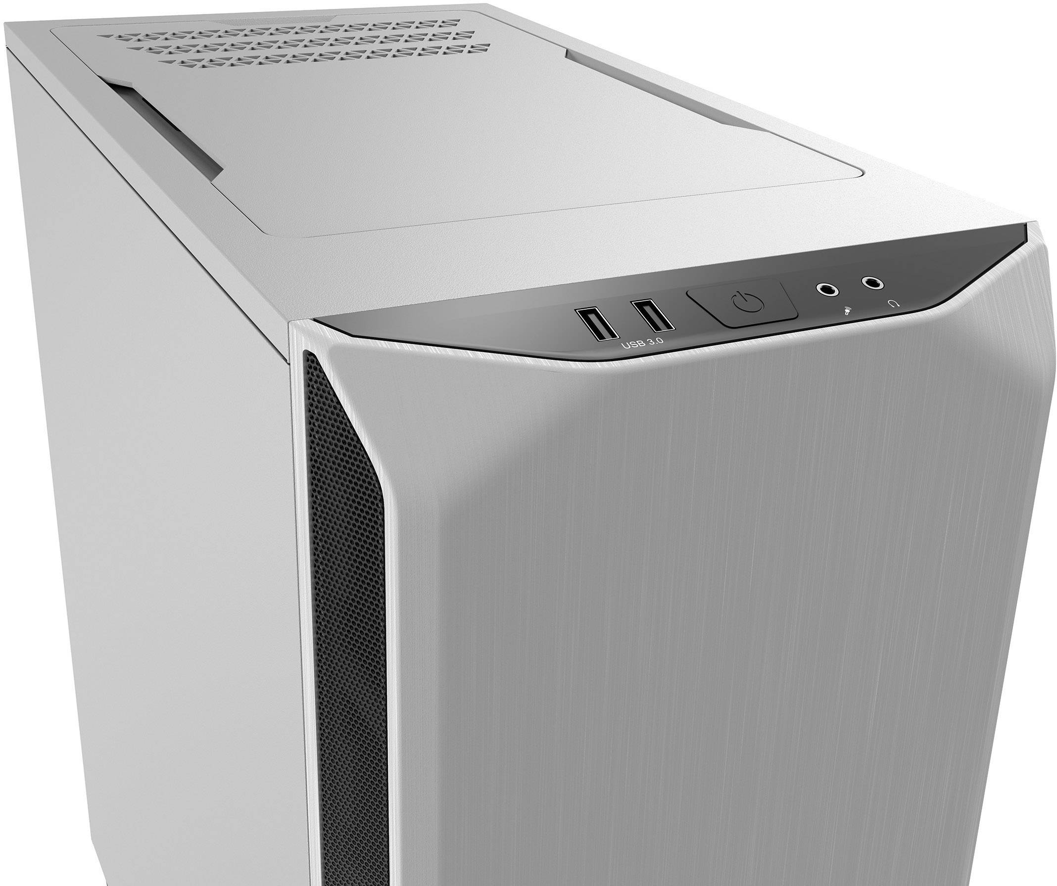BeQuiet Pure Base 500 Midi-Tower PC-Gehäuse, Gaming-Gehäuse Weiß 2 vorinstallierte Lüfter, Staubfilter, gedämmt