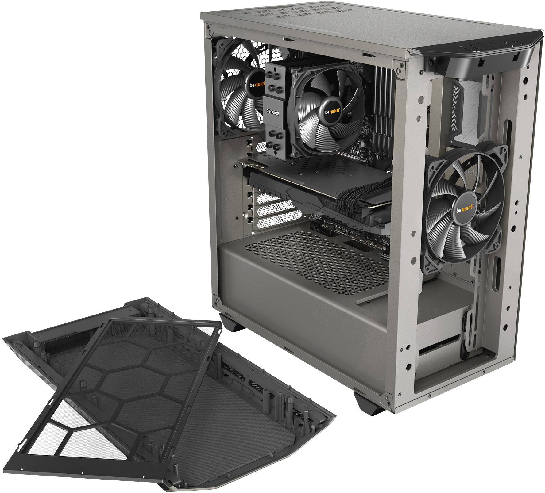 BeQuiet Pure Base 500 Windows Midi-Tower PC-Gehäuse, Gaming-Gehäuse Metallic, Grau 2 vorinstalliert