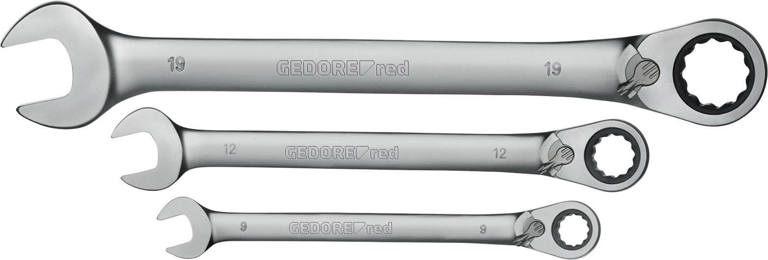 Gedore RED 3300872 R07205005 Maul-Ringratschenschlüssel-Satz 5teilig Schlüsselweite (Metrisch) 07 -