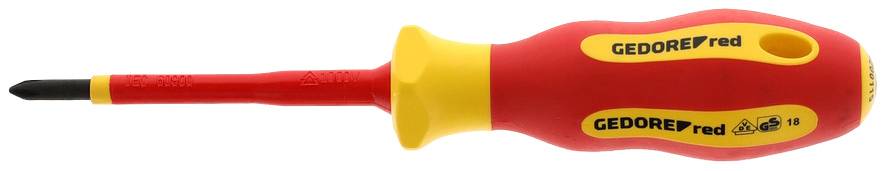 Gedore RED R39200115 3301404 Kreuzschlitz-Schraubendreher 1 Klingenlänge: 80mm DIN 7438, DIN ISO 8764, DIN EN 60900