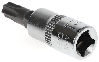 Ein Torx-Bitaufsatz T3 für Schraubendreher, zunehmend als Werkzeug für die Bearbeitung von Schrauben mit Torx-Profilen verwendet.