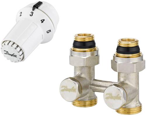 Set: Danfoss HOME-RA + Hahnblock Durchg.