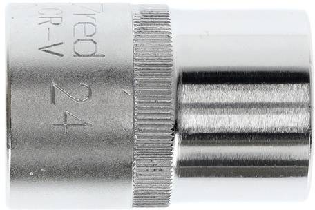 Steckschlüssel-Einsatz, Größe 24 mm, aus Chrom-Vanadium-Stahl.
