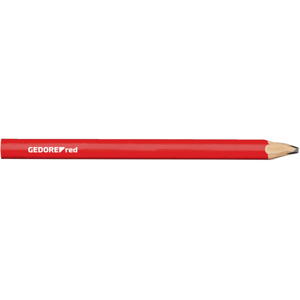 Gedore RED 3301432 Handwerker Bleistift L.175mm oval rot 12Stk. Bau-Bleistift