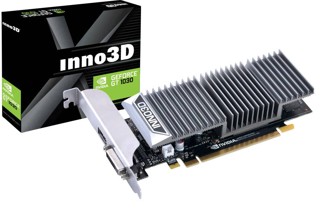 Inno 3D Grafikkarte Nvidia GeForce GT1030 2 GB GDDR5-RAM PCIe HDMI®, DVI Passiv gekühlt