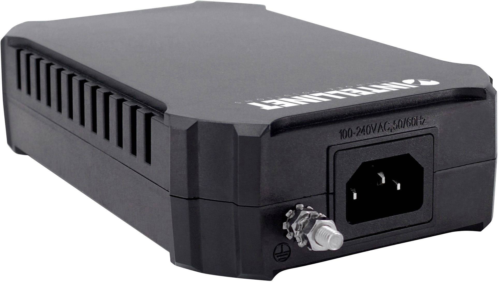 Intellinet Gigabit Ultra PoE-Injektor 1 x 95 Watt-Port Kunststoffgehäuse PoE Injektor 10 / 100 / 1000MBit/s IEEE 802.3bt, IEEE