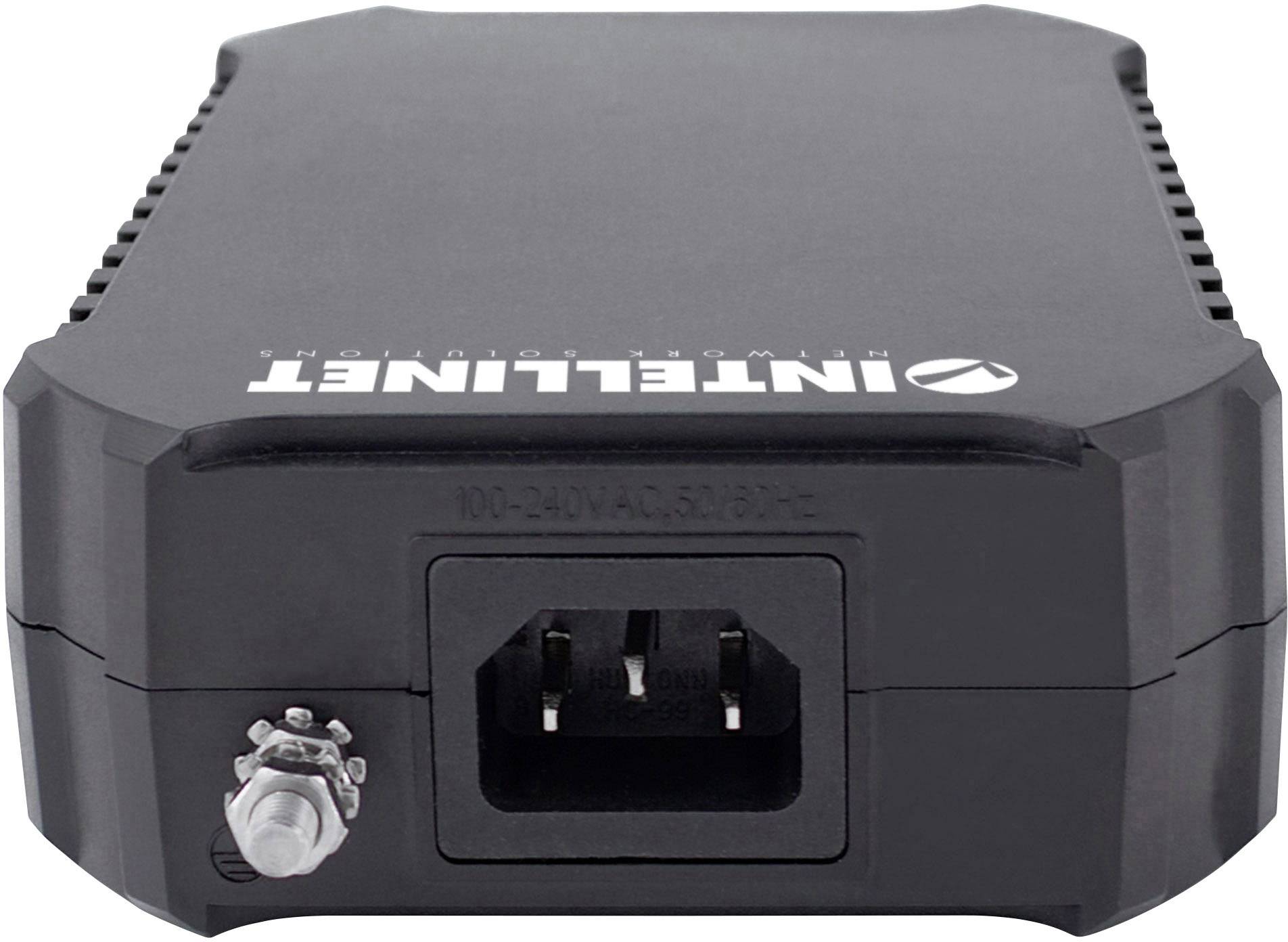 Intellinet Gigabit Ultra PoE-Injektor 1 x 95 Watt-Port Kunststoffgehäuse PoE Injektor 10 / 100 / 1000 MBit/s IEEE 802.3bt, IEEE 802.3af (12.95 W)