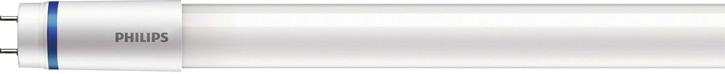 Weiße LED-Röhre der Marke Philips mit silbernen Enden.