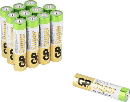 GP Batteries Super 8+4 Micro (AAA)-Batterie Alkali-Mangan 1.5V 12St.