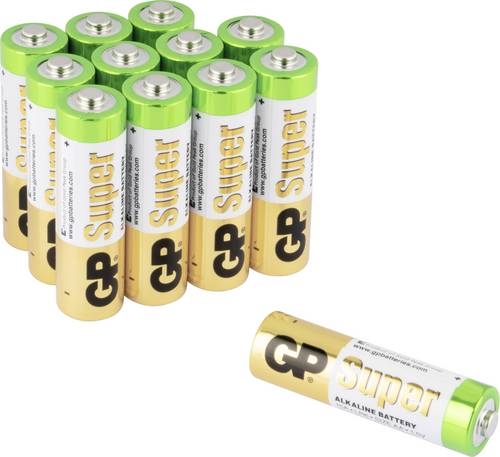 GP Batteries Super 8+4 Mignon (AA)-Batterie Alkali-Mangan 1.5V 12St.