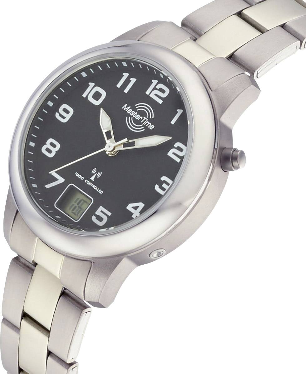 Funk Funkuhr MTGT-10651-50M (Ø x H) 41mm x 10mm Titan (gebürstet), Titansilber Gehäusematerial=Titan Material (Armband)=Titan