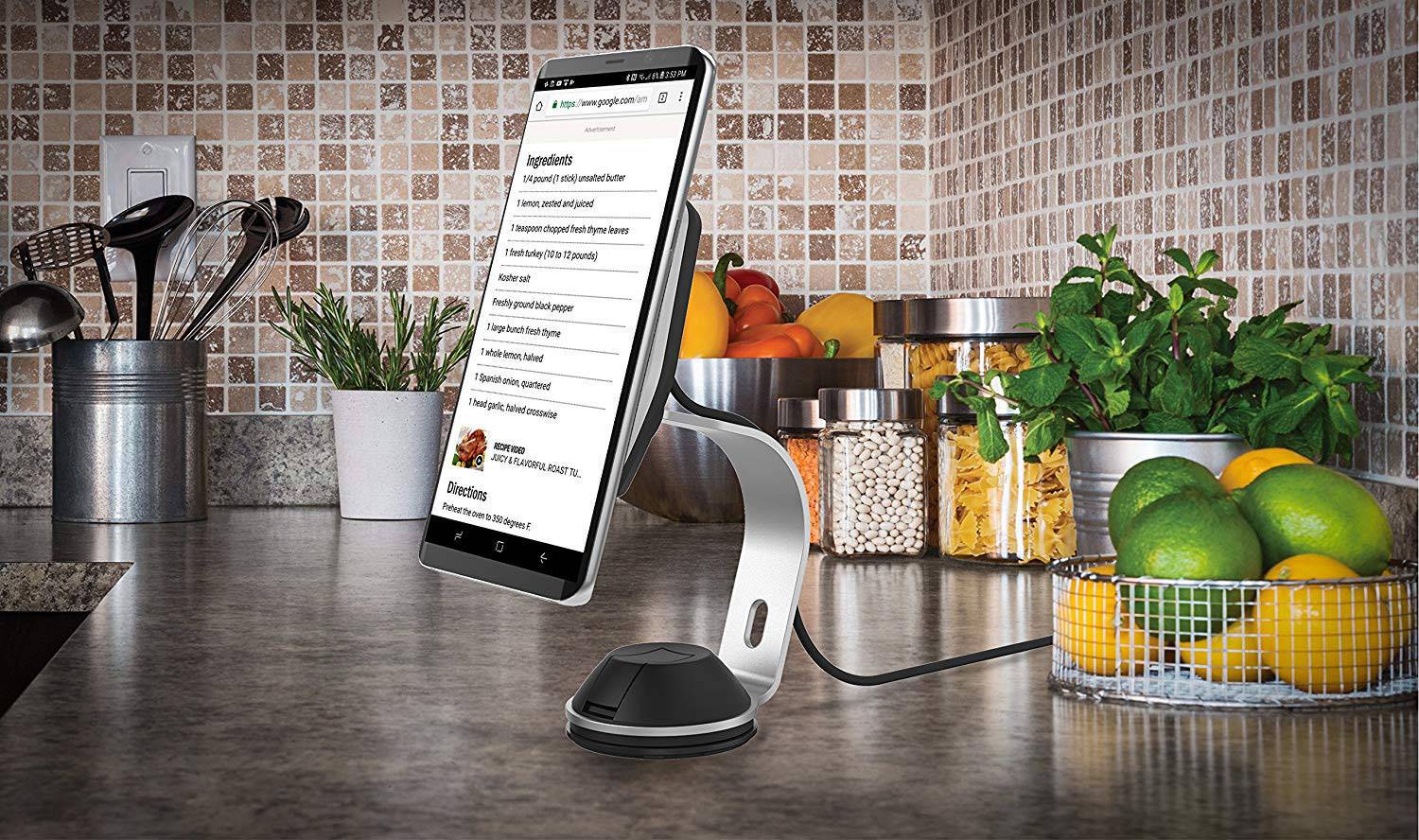 Scosche Induktions-Ladegerät 2000 mA MagicMount Pro Home MPQ2OH-XTSP5 Ausgänge Induktionslade-Stan