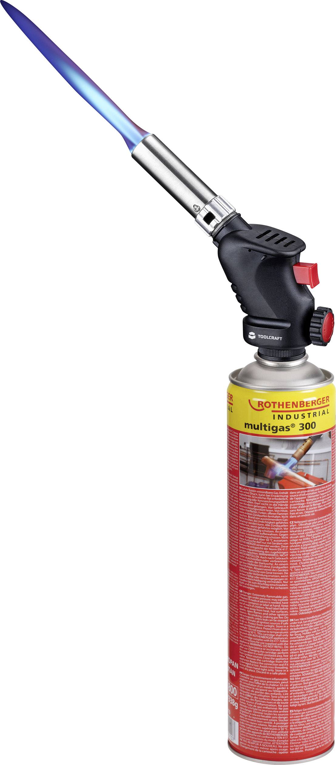 TOOLCRAFT 2189406 Lötlampe 1500°C inkl. Gasflasche 1St.