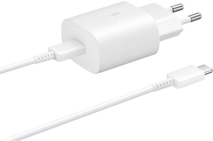 Samsung EP-TA800XWEGWW USB Ladegerät 25 W 1x USB-A, 1x USB-C® Weiß Schnellladegerät
