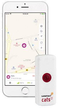 Weenect Cats GPS Tracker Haustiertracker Weiß