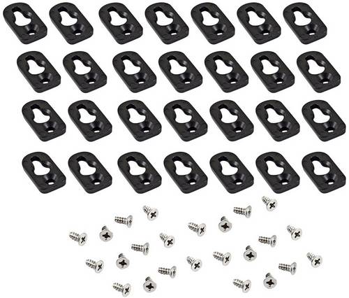 Hammond Electronics 1557FOOTBK-24 Montagefuß ABS Schwarz 24 St.