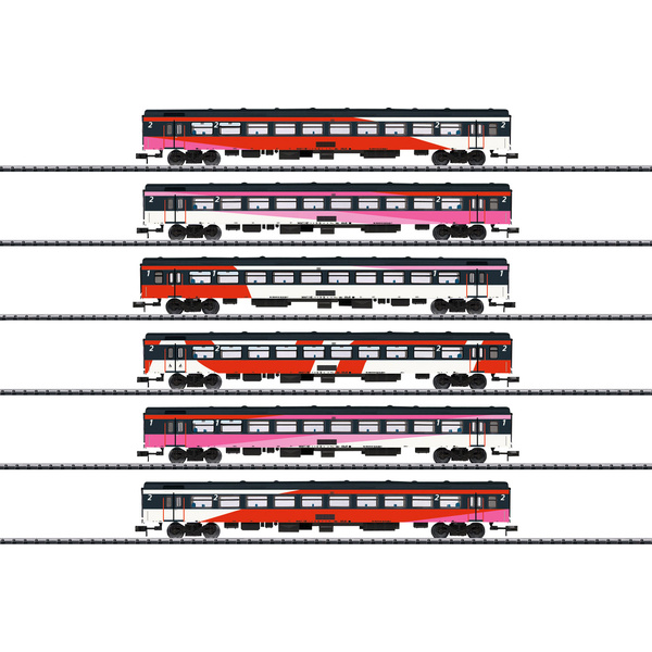 MiniTrix T15389 N 6er-Set Schnellzugwagen ICRm der NS