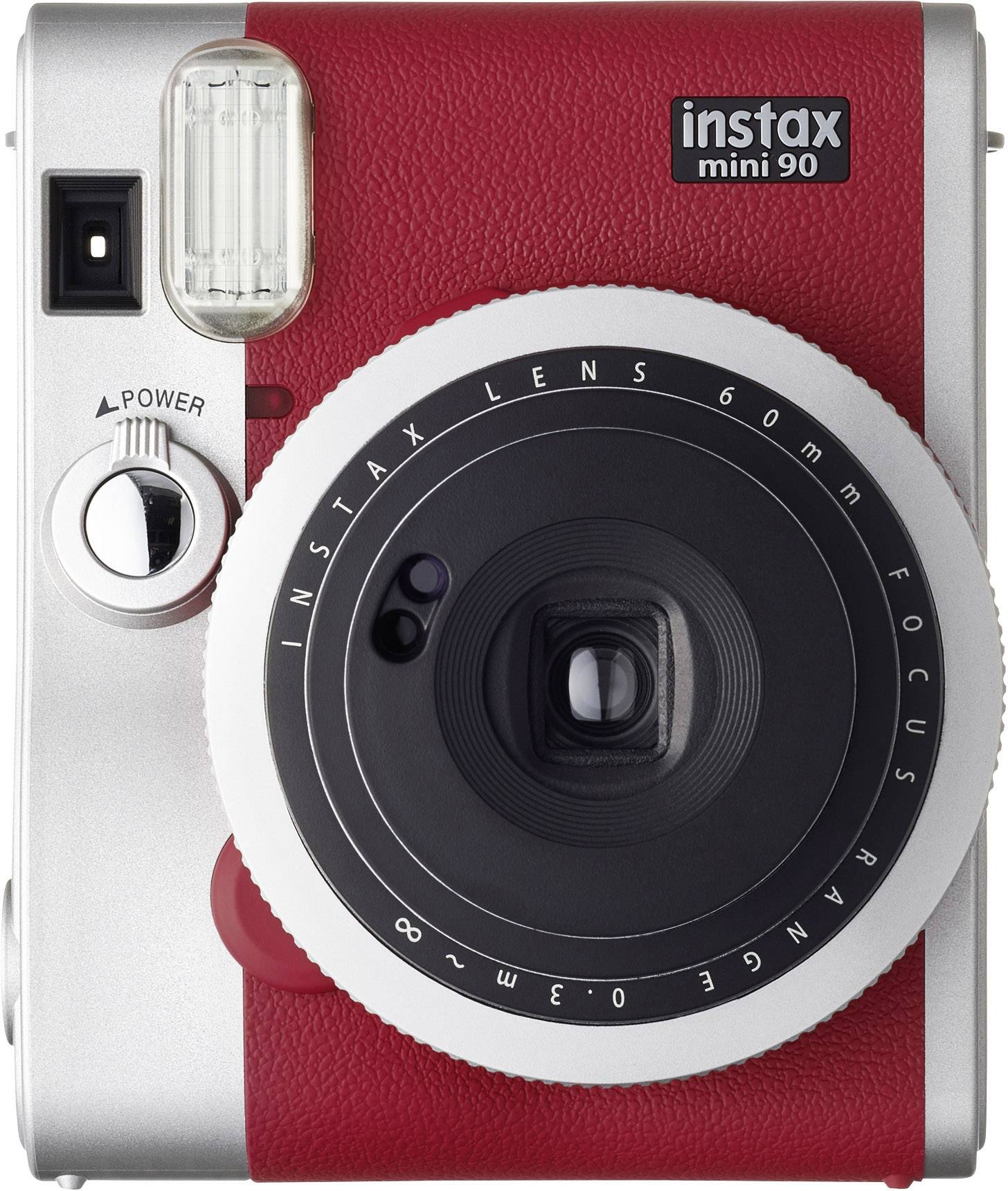 Fujifilm Instax Mini 90 Neo Red Sofortbildkamera Rot, Silber Optischer Sucher, mit eingebautem